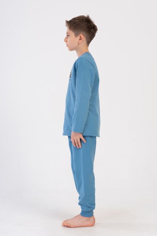 ERKEK COCUK PIJAMA TAKIM 2IPLIK 403136 - Vienetta1.GrupAÇIK LACIVERT