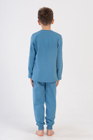 ERKEK COCUK PIJAMA TAKIM 2IPLIK 403136 - Vienetta1.GrupAÇIK LACIVERT