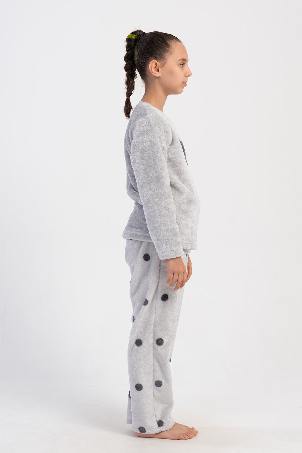 KIZ COCUK SOFT UZUN KOL PIJAMA TAKIM(7 - 8/15 - 16) 403154 - Vienetta1.GrupGRI