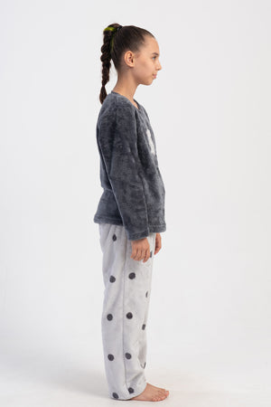 KIZ COCUK SOFT UZUN KOL PIJAMA TAKIM(7 - 8/15 - 16) 403154 - Vienetta1.GrupGRI