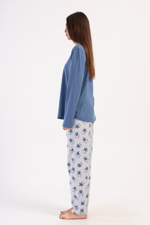 KADIN SUPREM BATTAL XXL UZUN KOL PIJAMA TAKIM 403177 - Vienetta1.GrupAÇIK LACIVERT