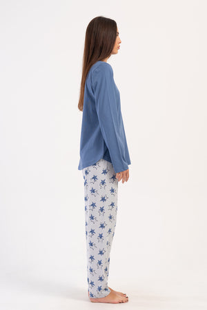 KADIN SUPREM BATTAL XXL UZUN KOL PIJAMA TAKIM 403177 - Vienetta1.GrupAÇIK LACIVERT