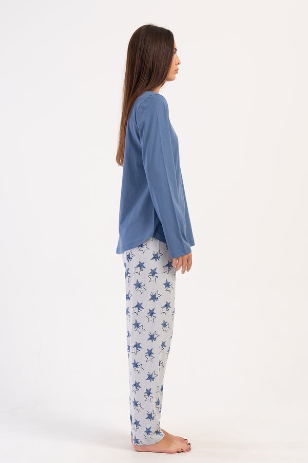 KADIN SUPREM BATTAL XXL UZUN KOL PIJAMA TAKIM 403177 - Vienetta1.GrupAÇIK LACIVERT