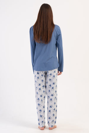 KADIN SUPREM BATTAL XXL UZUN KOL PIJAMA TAKIM 403177 - Vienetta1.GrupAÇIK LACIVERT