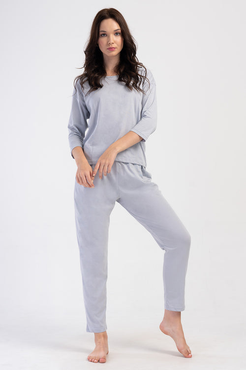 Woman Supreme Basic Low Shoulder Pyjama Set