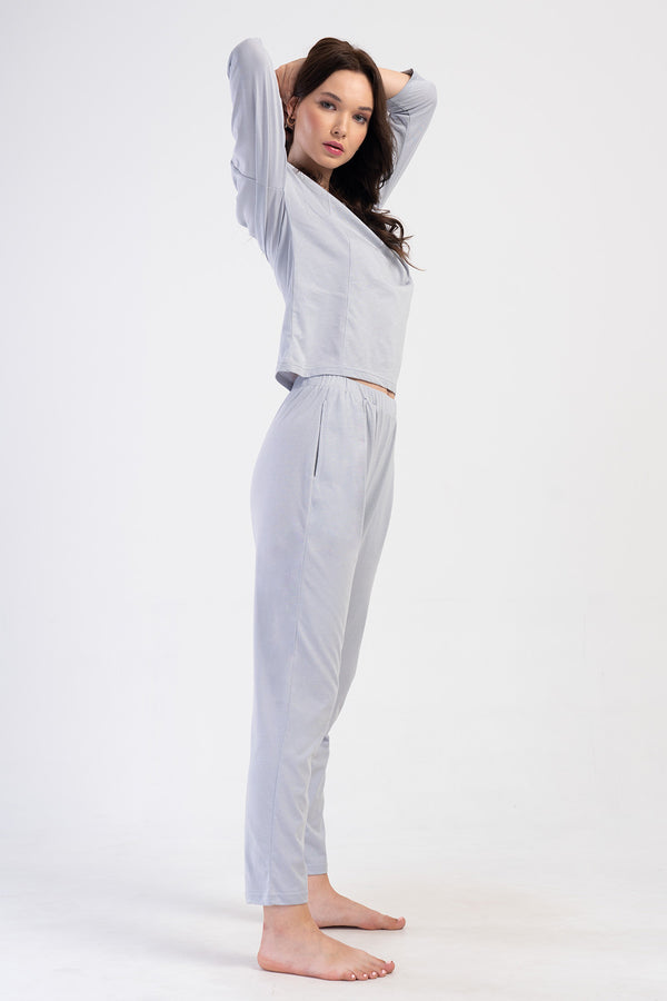 Woman Supreme Basic Low Shoulder Pyjama Set