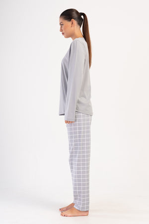 KADIN SUPREM XXL UZUN KOL PIJAMA TAKIM 403254 - Vienetta1.GrupTAS