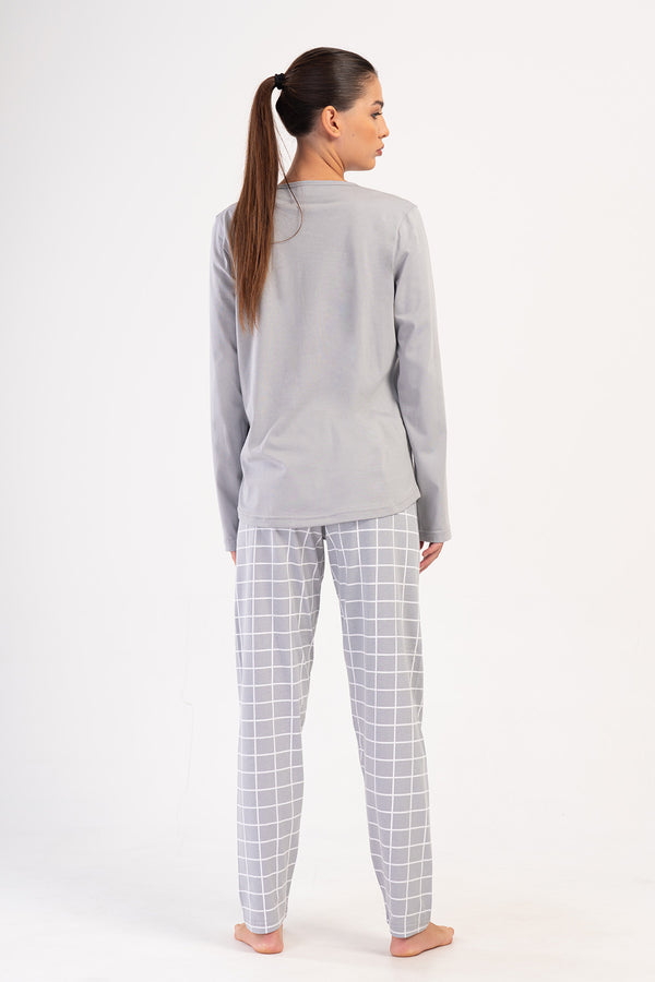 KADIN SUPREM XXL UZUN KOL PIJAMA TAKIM 403254 - Vienetta1.GrupTAS
