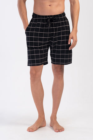 Man Supreme Black Plaid Short