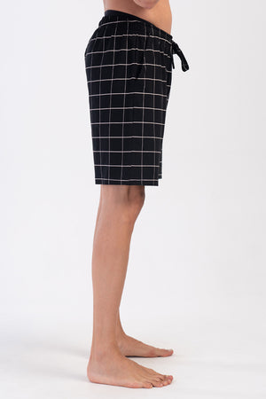 Man Supreme Black Plaid Short