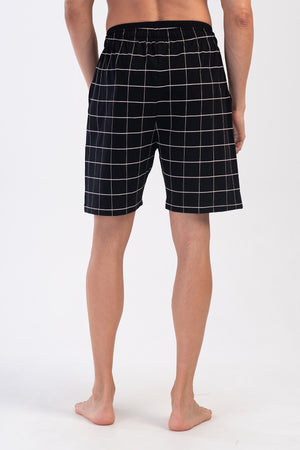 Man Supreme Black Plaid Short