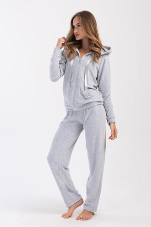 WOMEN'S VELVET LONG-SLEEVE TRACKSUIT SET 403268