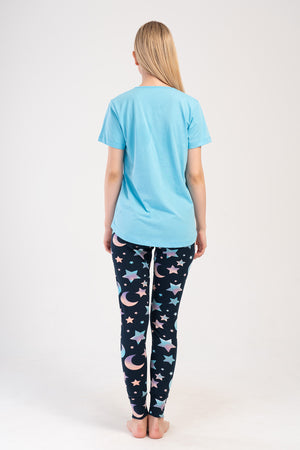 KADIN LYC SUPREM KISA KOL TAYT PIJAMA TAKIM 403276 - Vienetta1.GrupMAVI