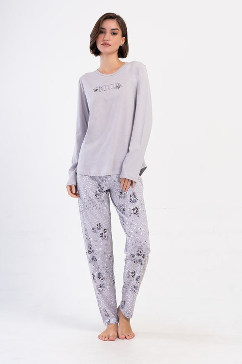 KADIN SUPREM XXL UZUN KOL PIJAMA TAKIM 403281 - Vienetta1.GrupTAS