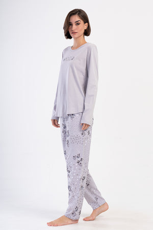 KADIN SUPREM XXL UZUN KOL PIJAMA TAKIM 403281 - Vienetta1.GrupTAS