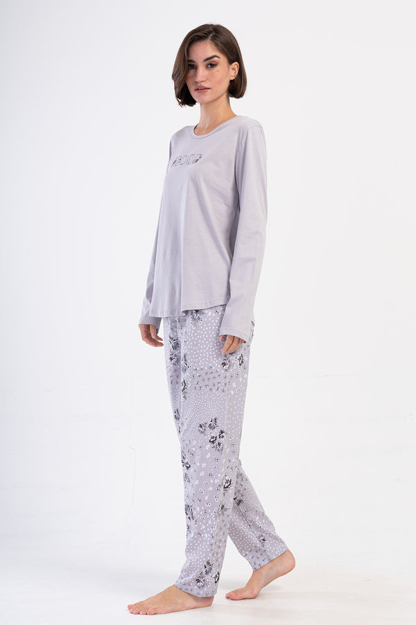 KADIN SUPREM XXL UZUN KOL PIJAMA TAKIM 403281 - Vienetta1.GrupTAS