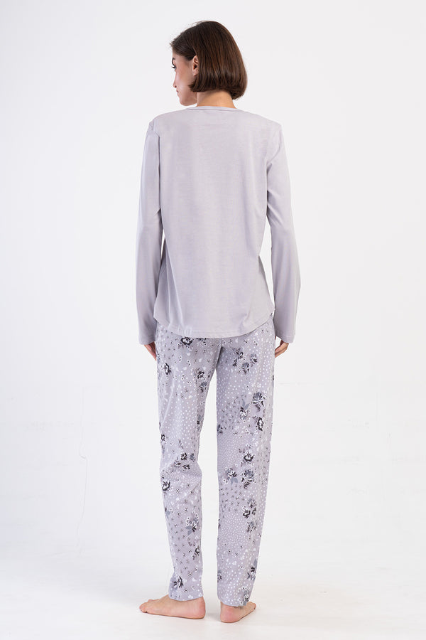 KADIN SUPREM XXL UZUN KOL PIJAMA TAKIM 403281 - Vienetta1.GrupTAS