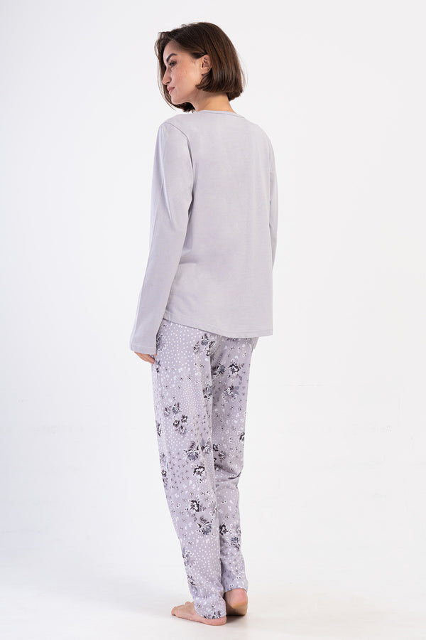 KADIN SUPREM BATTAL XXL UZUN KOL PIJAMA TAKIM 403282 - Vienetta1.GrupTAS