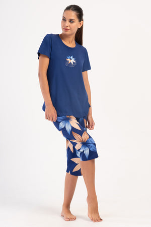 Woman Supreme Zula O Neck Capri Set