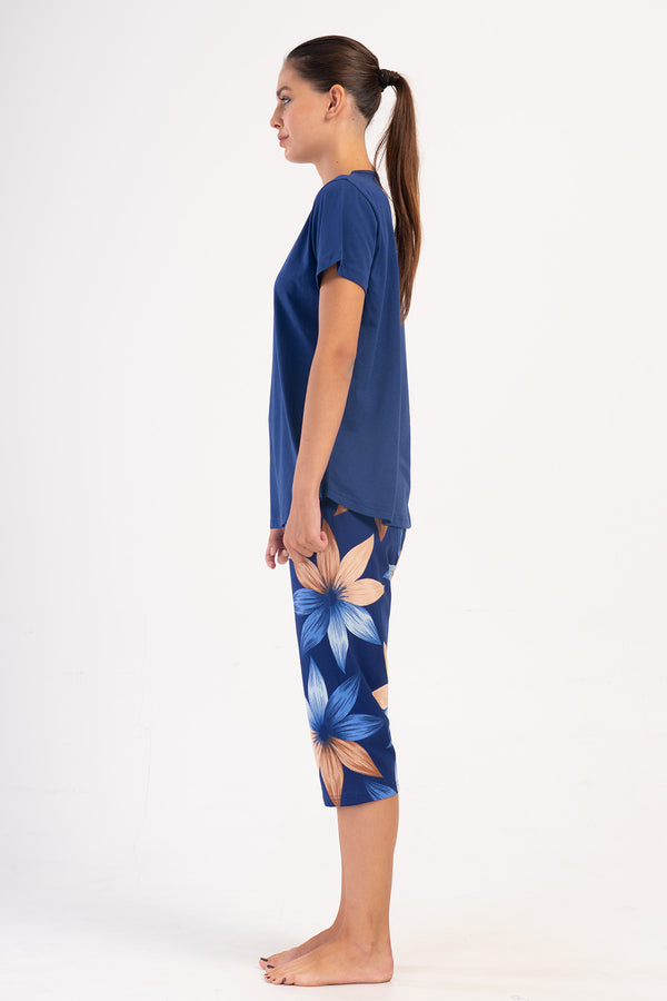 Woman Supreme Zula O Neck Capri Set