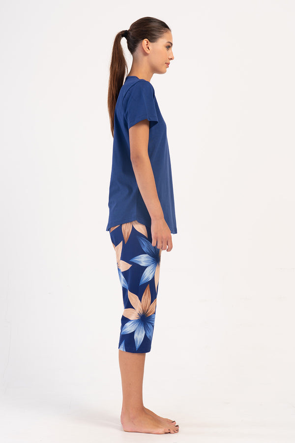 Woman Supreme Zula O Neck Capri Set