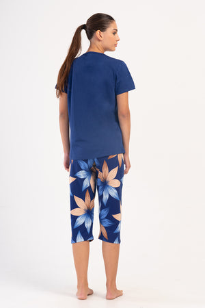 Woman Supreme Zula O Neck Capri Set