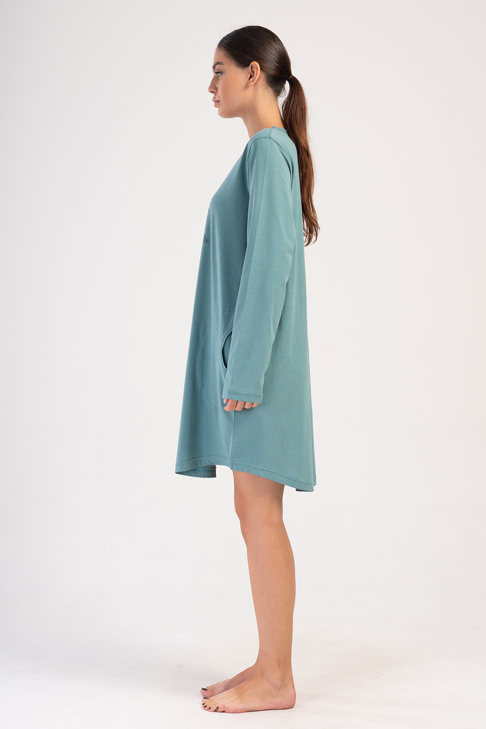 KADIN BATTAL XXL UZUN KOL TUNIK 403314 - Vienetta1.GrupPETROL