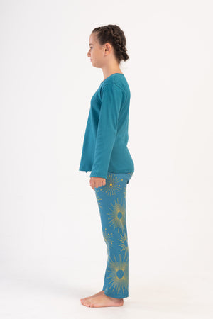 Kids' Girl Interlock Silver Pine Pyjama Set