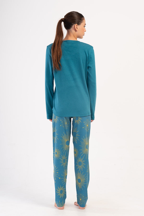 KADIN INTERLOK XXL UZUN KOL PIJAMA TAKIM 403367 - Vienetta1.GrupPETROL