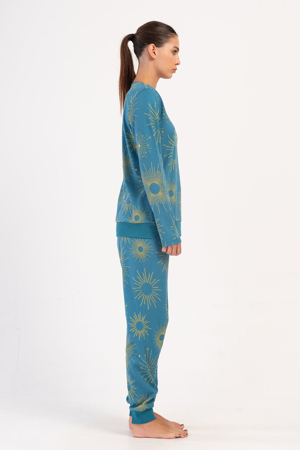 Woman Interlock Pally Long Sleeve Pyjama Set
