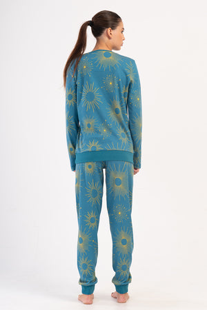 Woman Interlock Pally Long Sleeve Pyjama Set