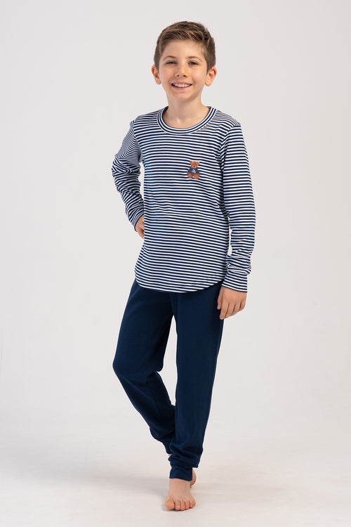 ERKEK COCUK INTERLOK UZUN KOL PIJAMA TAKIM(7 - 81/3 - 14) 403376 - Vienetta1.GrupINDIGO