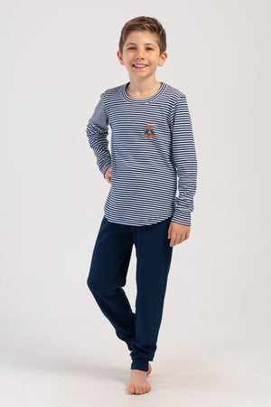 ERKEK COCUK INTERLOK UZUN KOL PIJAMA TAKIM(7 - 81/3 - 14) 403376 - Vienetta1.GrupINDIGO