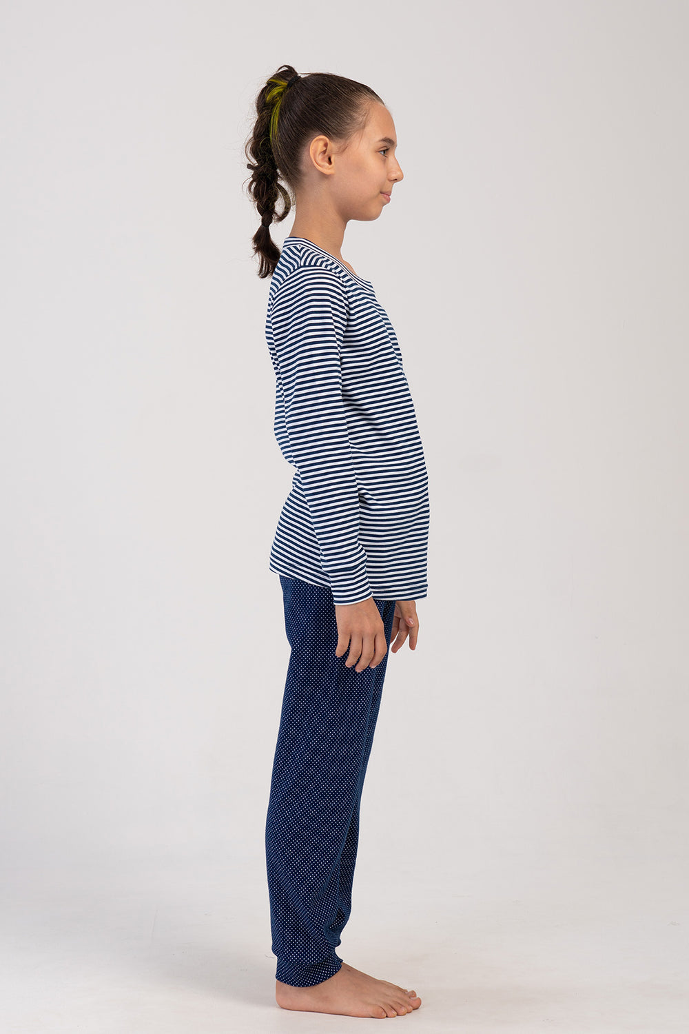 KIZ COCUK INTERLOK UZUN KOL PIJAMA TAKIM(7 - 8/13 - 14) 403378 - Vienetta1.GrupINDIGO