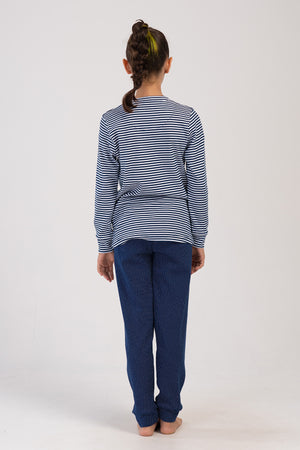 KIZ COCUK INTERLOK UZUN KOL PIJAMA TAKIM(7 - 8/13 - 14) 403378 - Vienetta1.GrupINDIGO