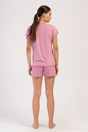 KADIN VISCON KISA KOL SORT TAKIM 404010 - Vienetta1.GrupPEMBE