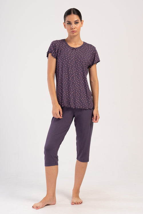 KADIN VISCON XXL KISA KOL KAPRI TAKIM 404012 - Vienetta1.GrupMOR