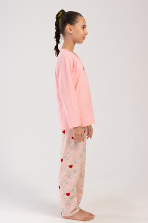KIZ COCUK LYC SUPREM UZUN KOL PIJAMA TAKIM(7 - 8/13 - 14) 404019 - Vienetta1.GrupAÇIK PEMBE
