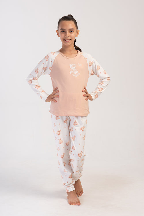 KIZ COCUK LYC SUPREM UZUN KOL PIJAMA TAKIM(7 - 8/13 - 14) 404022 - Vienetta1.GrupBEJ