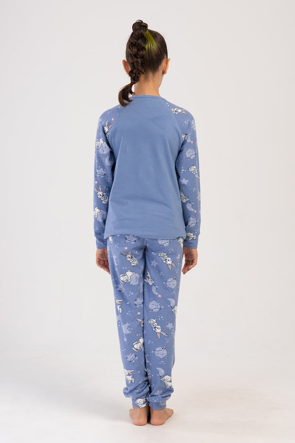 KIZ COCUK LYC SUPREM UZUN KOL PIJAMA TAKIM(7 - 8/13 - 14) 404032 - Vienetta1.GrupMAVI