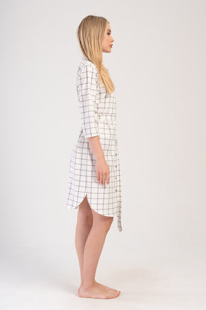 KADIN LYC SUPREM 3/4 KOL TAMAMI DUGMELI GOMLEK TUNIK 404041 - Vienetta1.GrupKIRIK BEYAZ