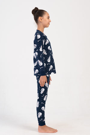 Kids' Girl Lycra Supreme Christmas Tight Pyjama Set