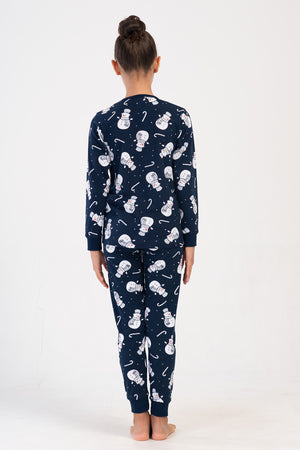 Kids' Girl Lycra Supreme Christmas Tight Pyjama Set