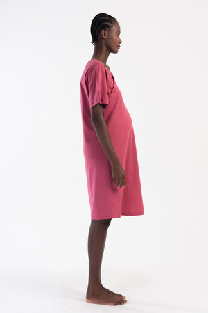 Woman Bordeaux Supreme Short Sleeve Pregnant Tunic