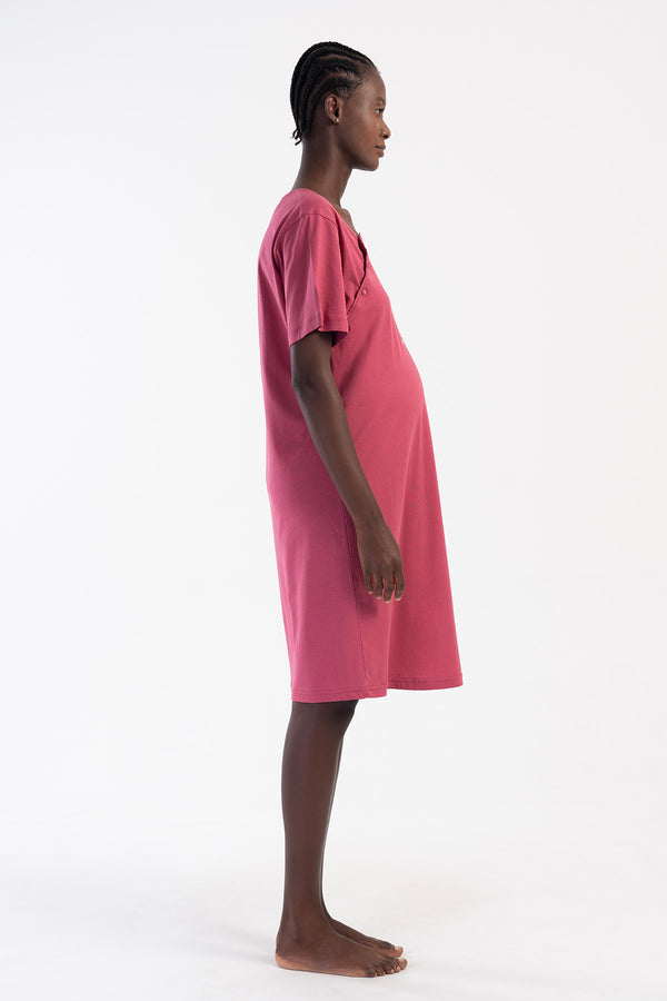 Woman Bordeaux Supreme Short Sleeve Pregnant Tunic