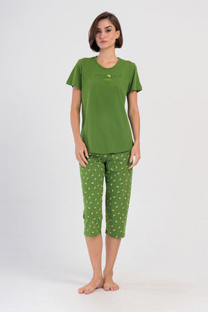 Woman Supreme Bright Green Capri Set