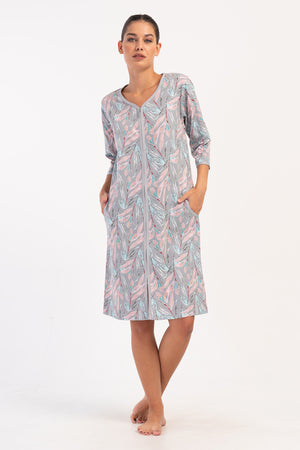 KADIN SUPREM FERMUARLI 3/4KOL EV ELBISESI 405027 - Vienetta1.GrupGRI