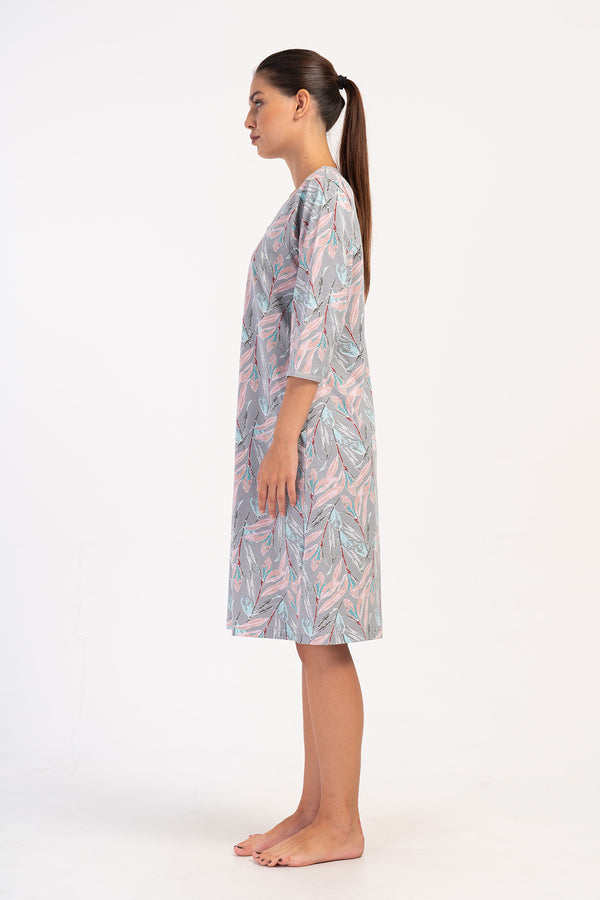 KADIN SUPREM FERMUARLI 3/4KOL EV ELBISESI 405027 - Vienetta1.GrupGRI