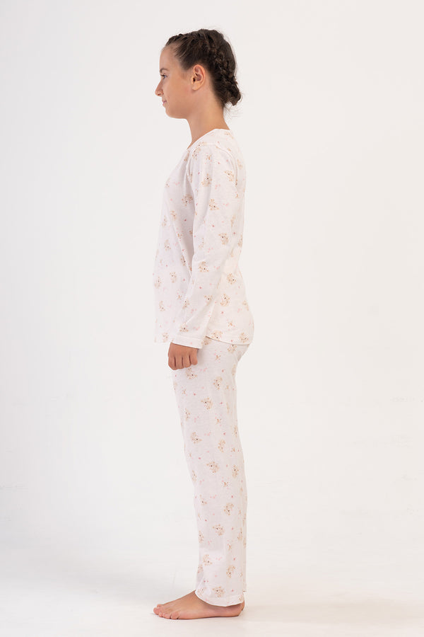 Kids' Girl Beige Supreme Pyjama Set