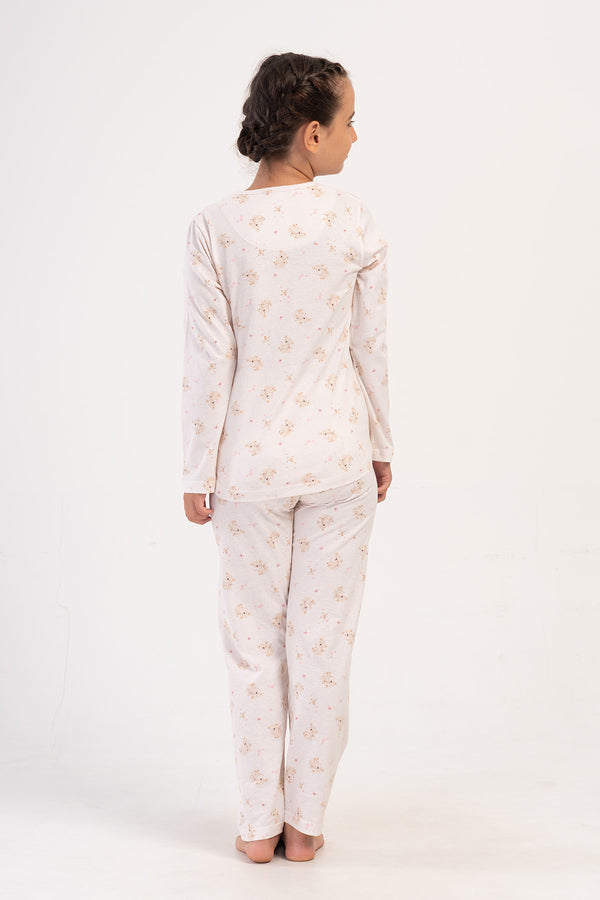KIZ COCUK P.SUPREM UZUN KOL PIJAMA TAKIM(7 - 8/13 - 14) 405067 - Vienetta1.GrupBEJ
